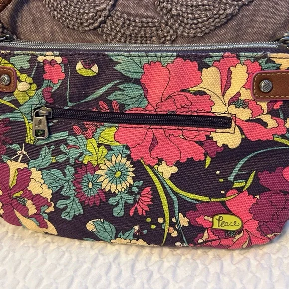 RARE Sakroots Floral Butterfly Crossbody Convertible Bag - Picture 3 of 11
